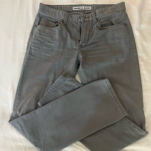 Express slim straight gray jeans 32X34